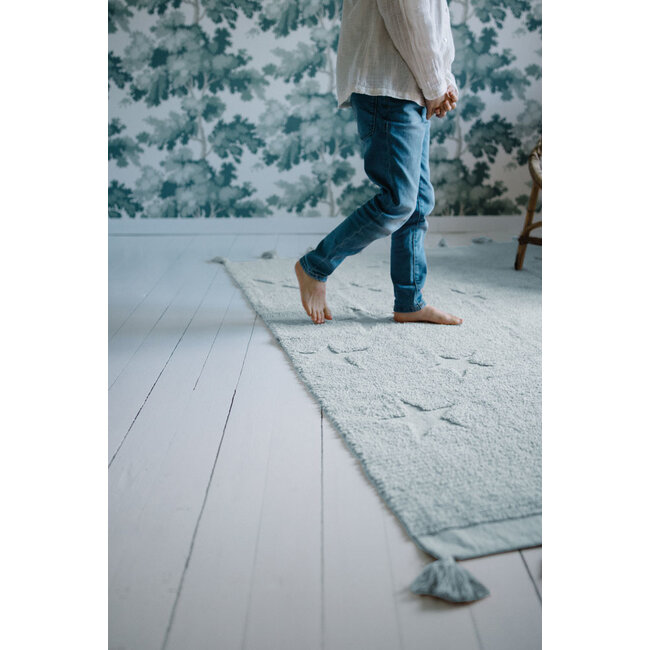 Lorena Canals Vloerkleed Kinderkamer Hippy Stars Blue Lorena Canals