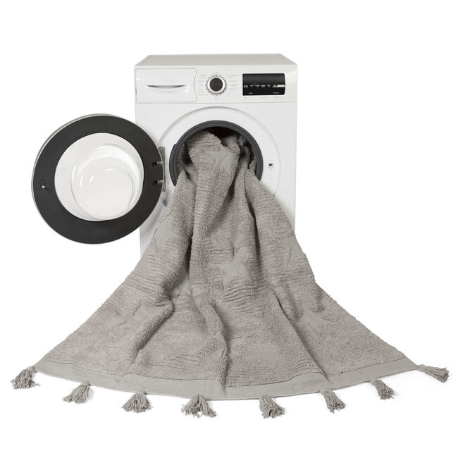 Lorena Canals Vloerkleed Kinderkamer Hippy Stars Grey Lorena Canals