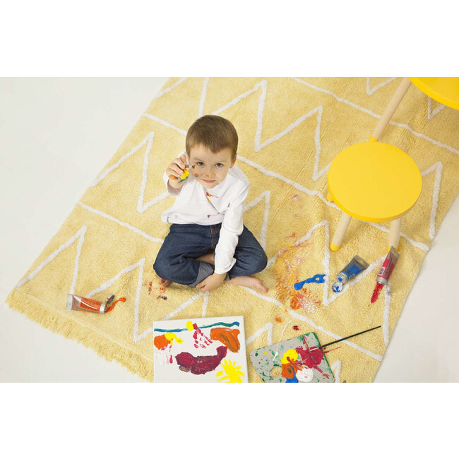 Lorena Canals Vloerkleed Kinderkamer Hippy Yellow Lorena Canals