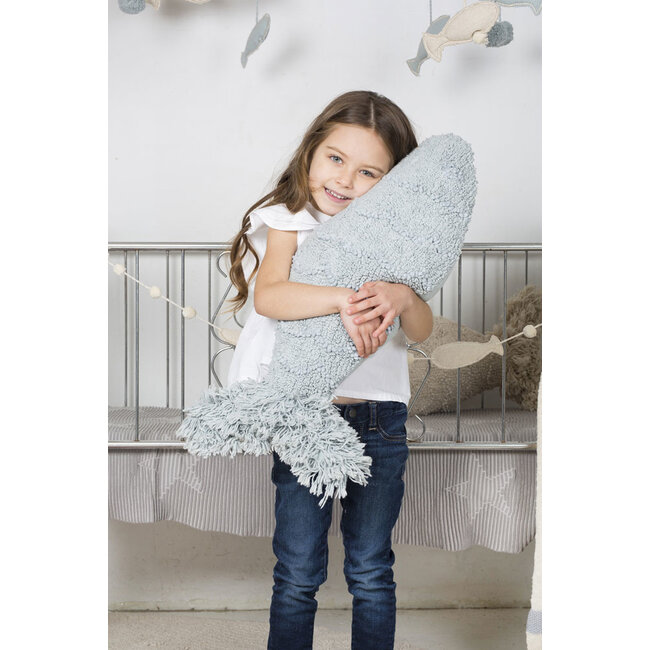 Lorena Canals Kinderkamer Vloerkleed en Kinderkamer kussen en Kinderkamer wandhanger Fish Lorena Canals