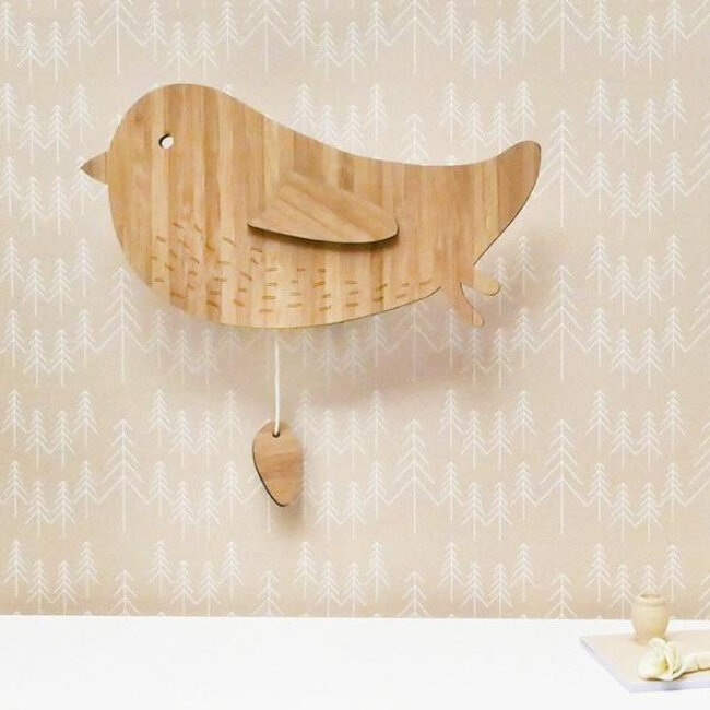 Ted & Tone Muziekdoos Bamboe Vogel Ted & Tone