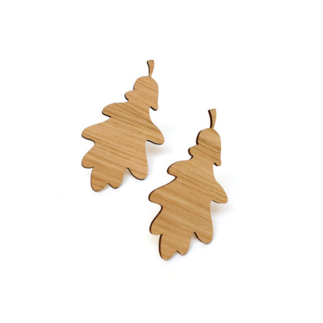 Ted & Tone Wandhaakjes Kinderkamer Forest Leafs Ted & Tone (set van 2)