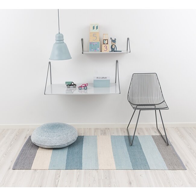 Sebra Gehaakt Kussen 50 cm Kinderkamer Pastel Blauw van Sebra