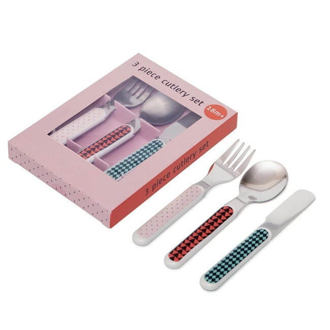 Petit Monkey Cutlery Set Rabbit Drops Pink Petit Monkey