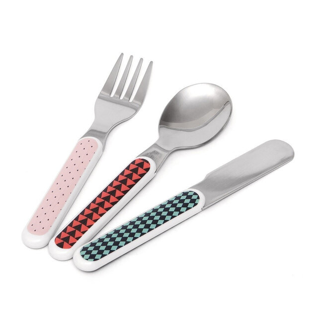 Petit Monkey Cutlery Set Rabbit Drops Pink Petit Monkey
