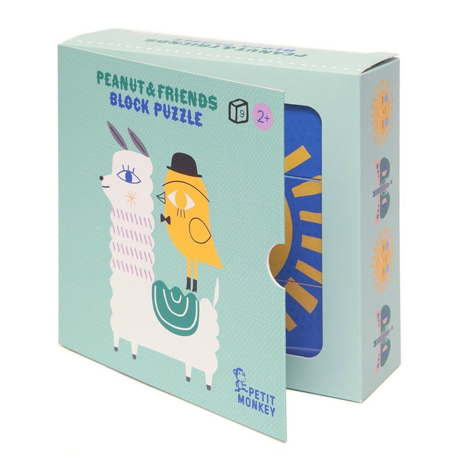 Peanut & Friends block puzzle 9 blokjes 2+