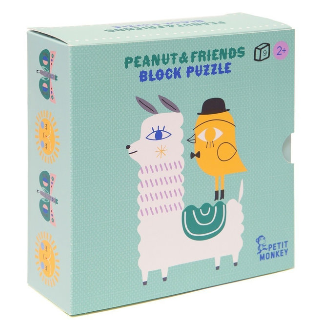 Peanut & Friends block puzzle 9 blokjes 2+