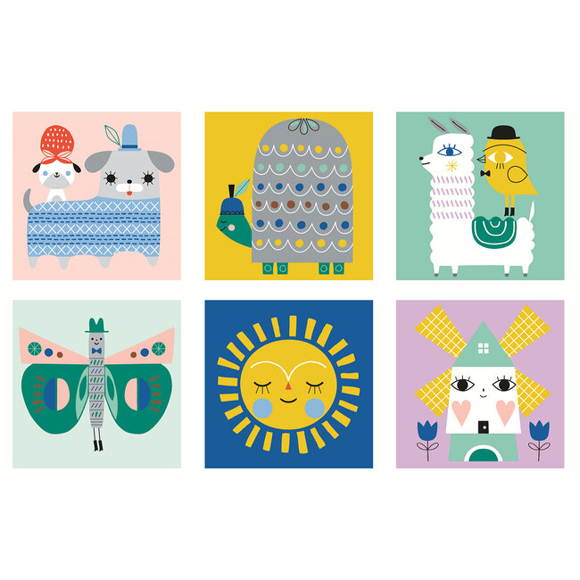 Petit Monkey Peanut & Friends block puzzle 9 blokjes 2+