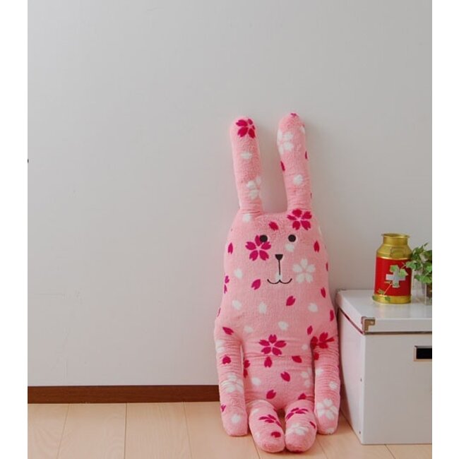 Craftholic Knuffel Craftholic Bunny XL Pink Flowers 111 cm