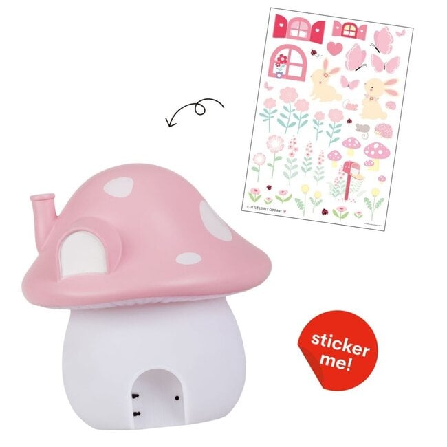 A Little Lovely Company Nachtlamp Paddenstoelhuis - Elfje A Little Lovely Company