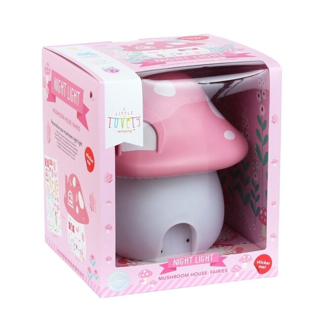 A Little Lovely Company Nachtlamp Paddenstoelhuis - Elfje A Little Lovely Company