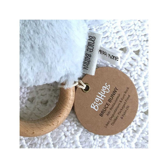 OB Designs Rammelaar / Bijtring Konijn Bruce Blauw van O.B. Designs