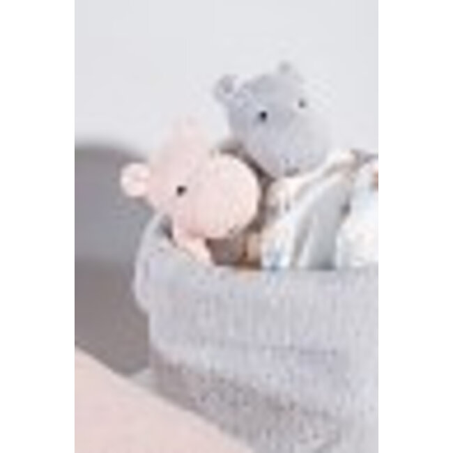 Jollein Rammelaar / Bijtring Ø 7cm Soft Knit Hippo Creamy Peach