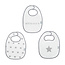 Jollein Slab badstof Little star grey (3pak) Jollein