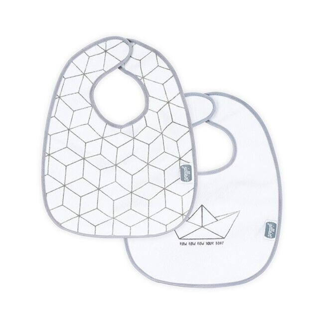 Jollein Slab Waterproof Klittenband Graphic Grey (2pack)