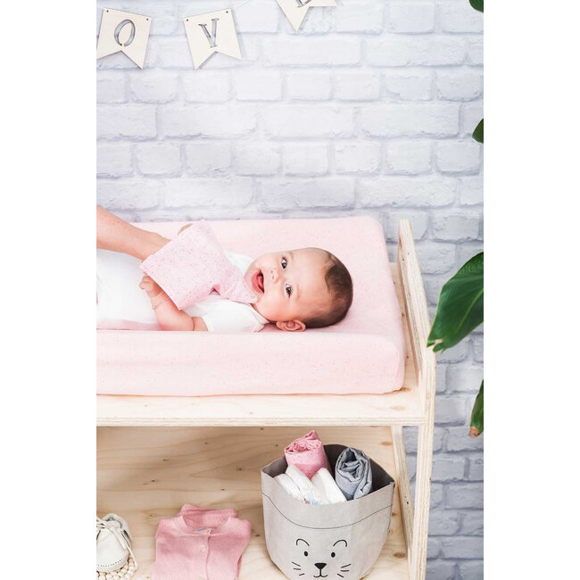 Jollein Waskussenhoes 50x70cm Mini Dots Blush Pink Jollein