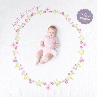 Lulujo Swaddle & cards Isn't she lovely