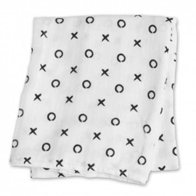 Swaddle 120x120 Bamboo - Hugs & Kisses