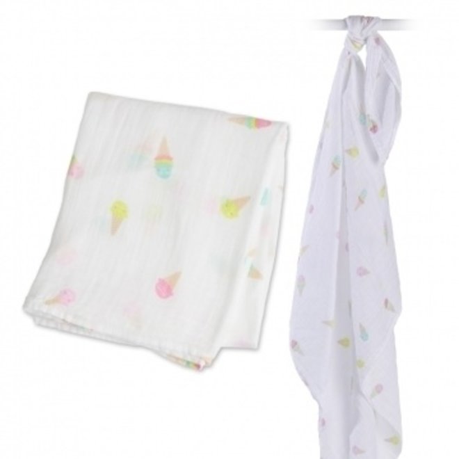 Swaddle 120x120 - Ice Cream Lulujo