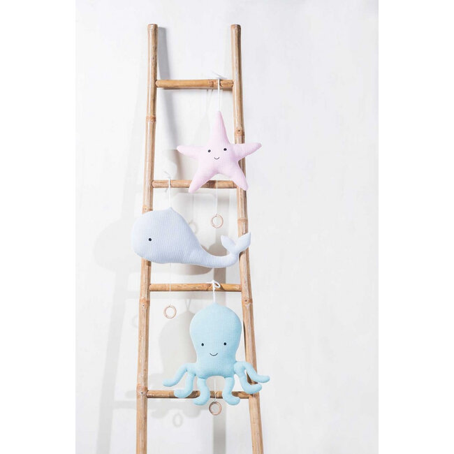 Jollein Muziekhanger walvis Tiny waffle Grey Jollein