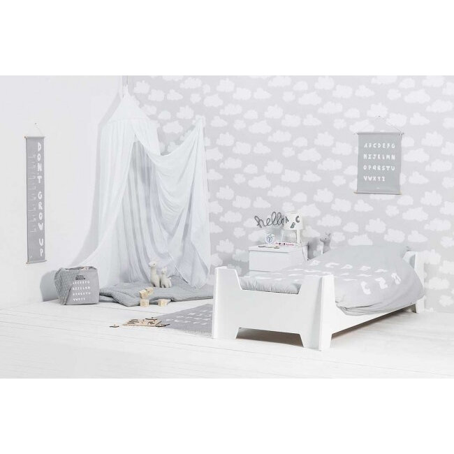 Jollein Kinder Dekbedovertrek ABC Grijs  Jollein