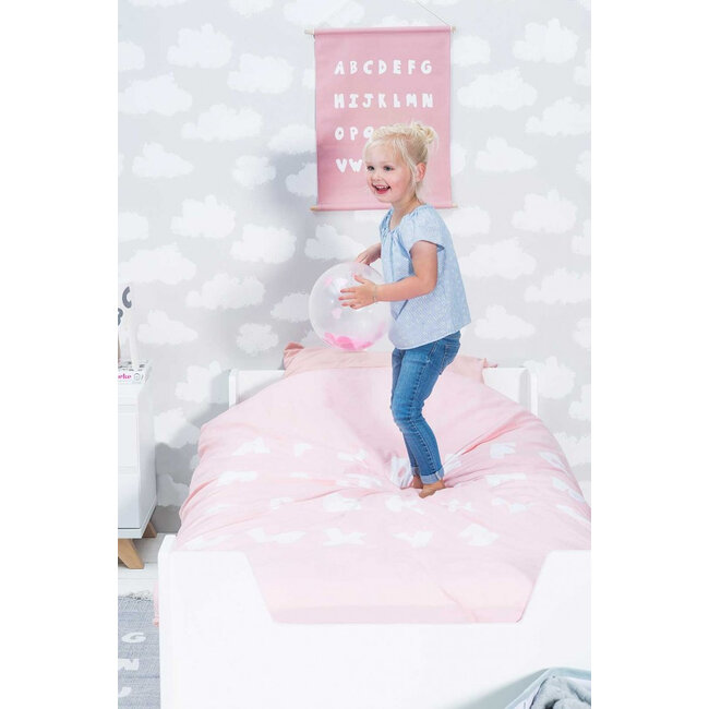 Jollein Kinder Dekbedovertrek ABC Blush pink Jollein