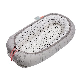 DoneByDeer Babynestje Happy Dots 73 cm Grijs