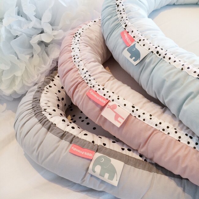 DoneByDeer Babynestje 73 cm  Light Blue van Done by Deer