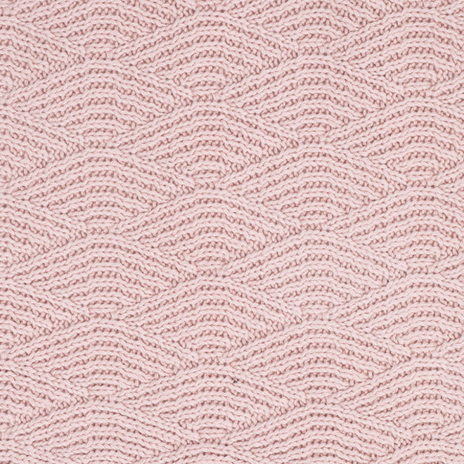 Deken River Knit Pale Pink fleece 100 x 150cm Jollein