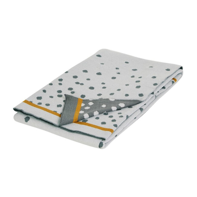 DoneByDeer Knitted Blanket Happy Dots Grey Done by Deer