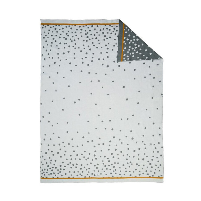 DoneByDeer Knitted Blanket Happy Dots Grey Done by Deer