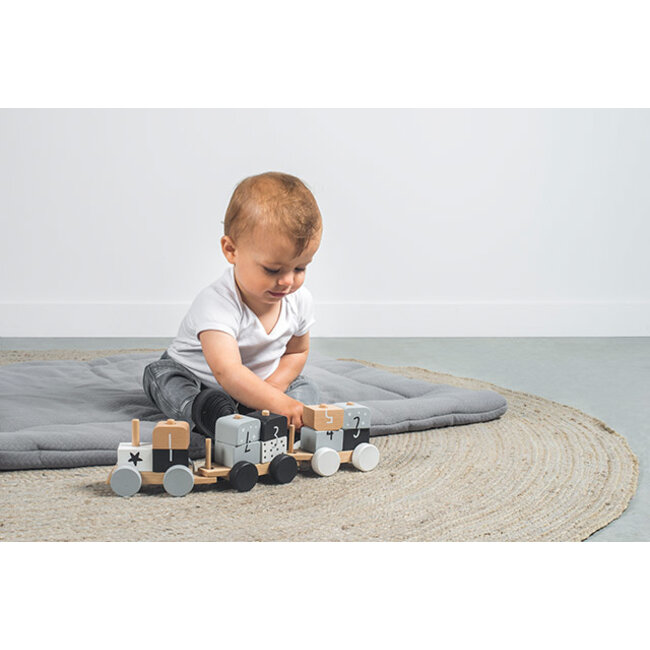 Jollein Houten Speelgoedtrein Grey/ White Jollein