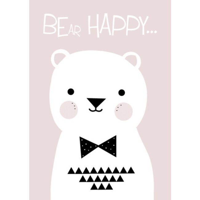 Land of Kids Poster Kinderkamer Bear Happy