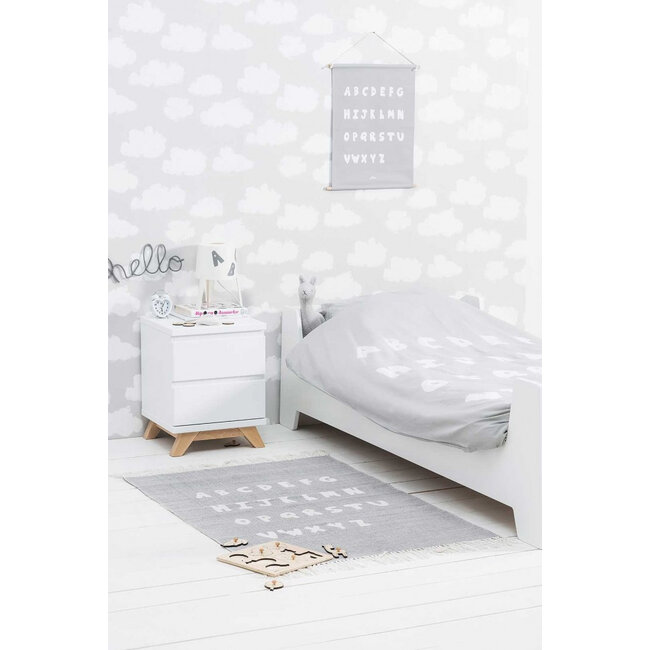 Jollein Poster Canvas ABC Soft Grey 42 x 60 cm Jollein