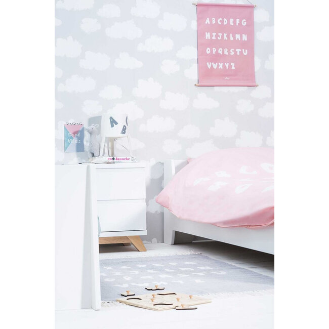 Jollein Poster Canvas ABC Blush Pink 42 x 60 cm Jollein