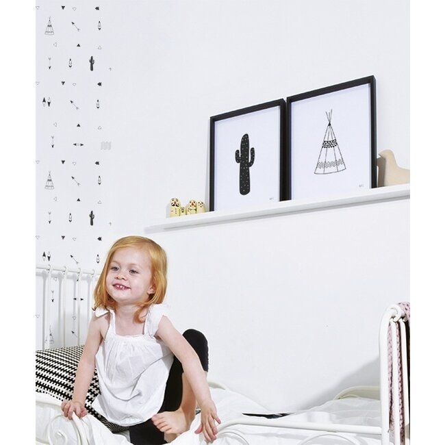 Lilipinso Poster kinderkamer Tipi Black & White Lilipinso
