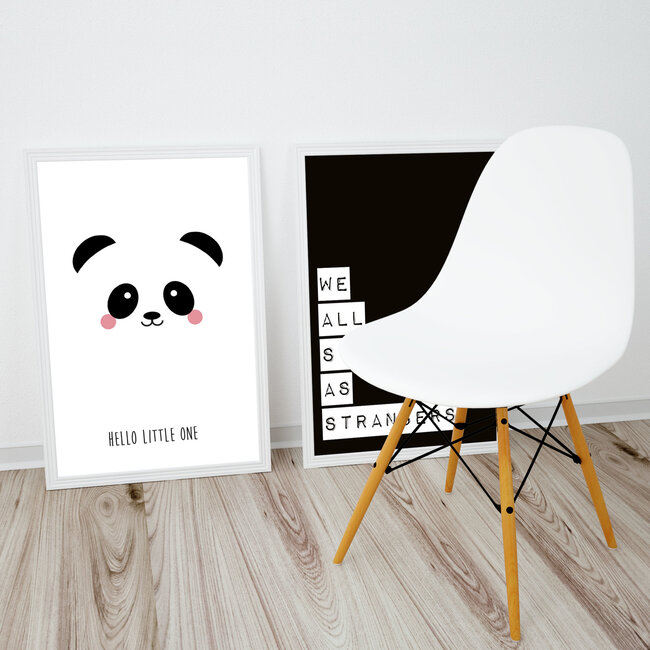 Studio Inktvis Poster Kinderkamer 'Panda Hello Little One