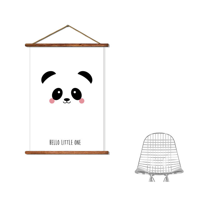 Studio Inktvis Poster Kinderkamer 'Panda Hello Little One