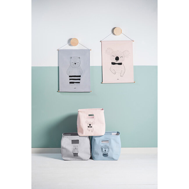 Jollein Poster Canvas Wild Animals Grey 42 x 60 cm Jollein