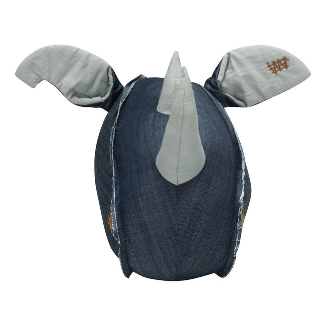Stapelgoed Dierenkop Kinderkamer Rhino Denim Stapelgoed
