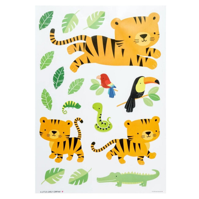 A Little Lovely Company Muurstickers Kinderkamer Jungle tijger A Little Lovely Company