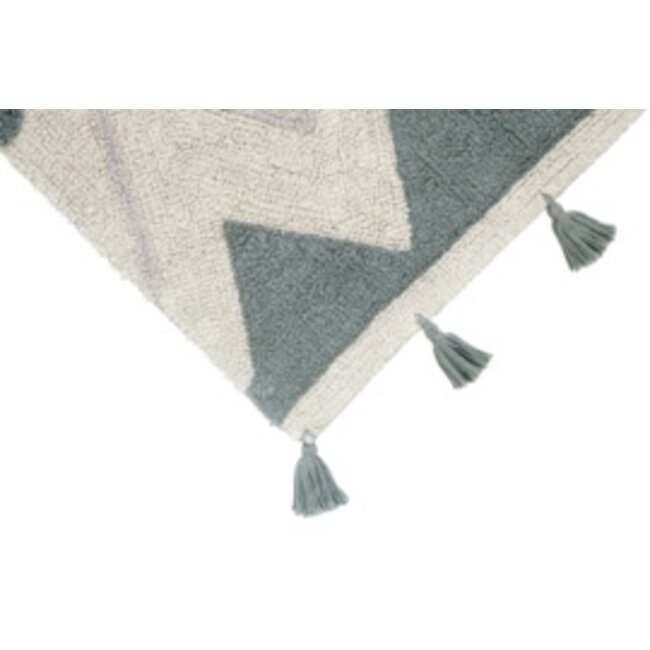 Lorena Canals Kinderkamer Vloerkleed Mini Azteca Natural Vintage Blue Lorena Canals