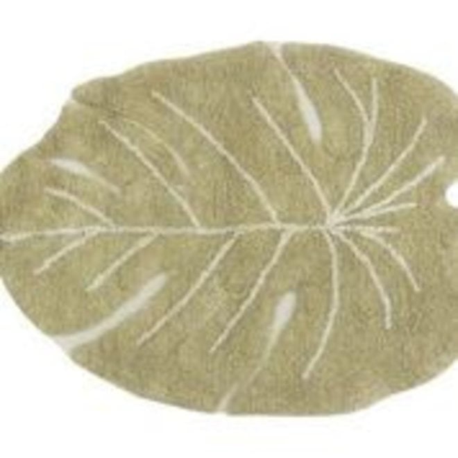 Kinderkamer Vloerkleed Mini Monstera Leaf Olive