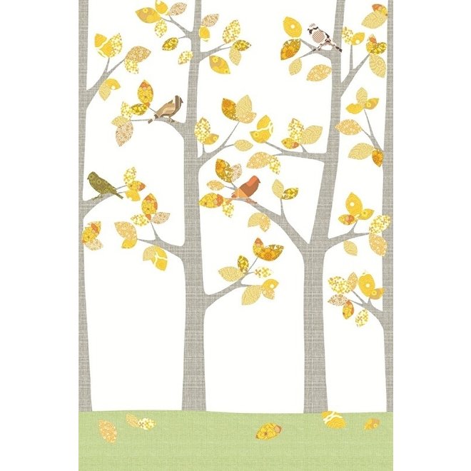 Inke XL Muurprints Behang Kinderkamer Bos (oktober grijs)