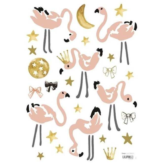 Muurstickers Kinderkamer Flamingo Roze Lilipinso