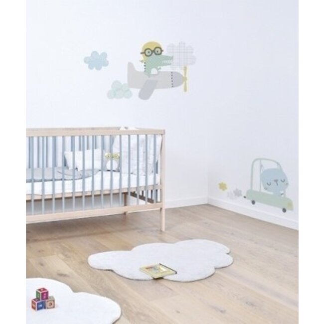 Lilipinso Muursticker XL Kinderkamer Krokodil in Vliegtuig  Lilipinso