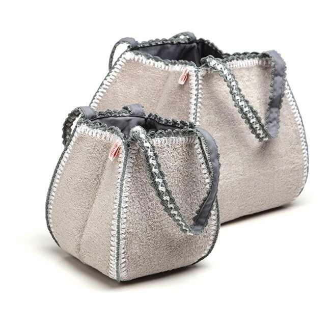 Fabsworld Commodetasje Badstof Lichtgrijs / Zandkleur maat L van Fabsworld