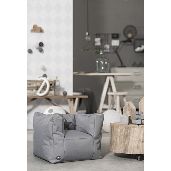 Jollein Fauteuiltje beanbag Faded star grey van Jollein