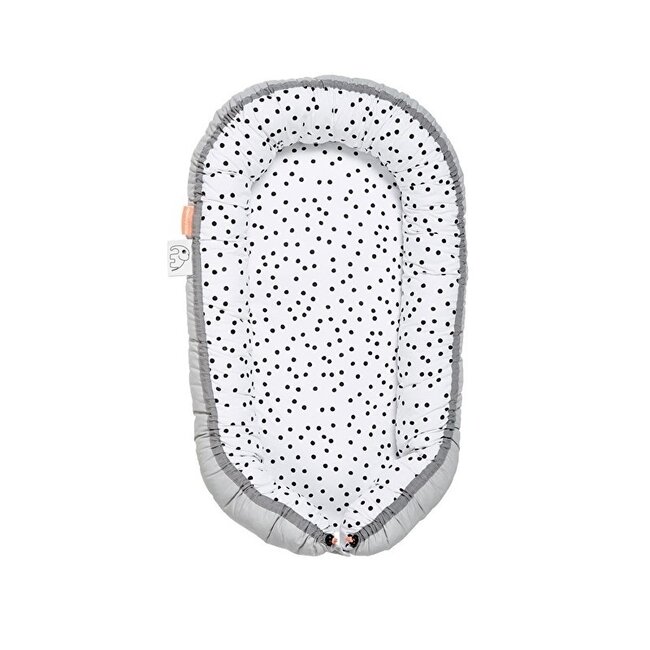 DoneByDeer Babynestje Happy Dots 73 cm - grijs van Done by Deer