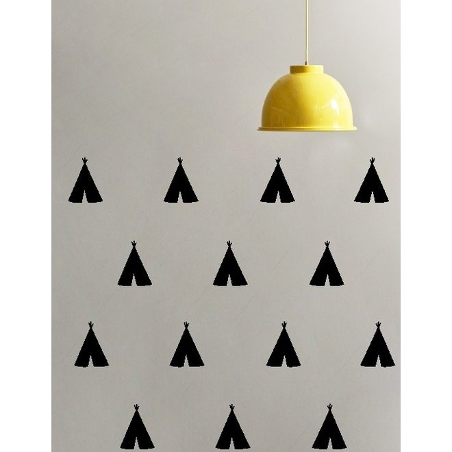 Muurstickers Kinderkamer Black Tipi